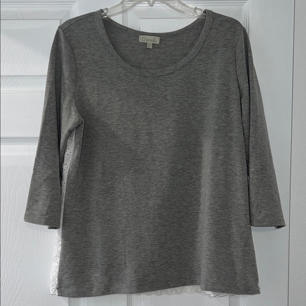 Chenault Gray Long Sleeve Top